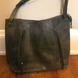 Born, grey leather purse